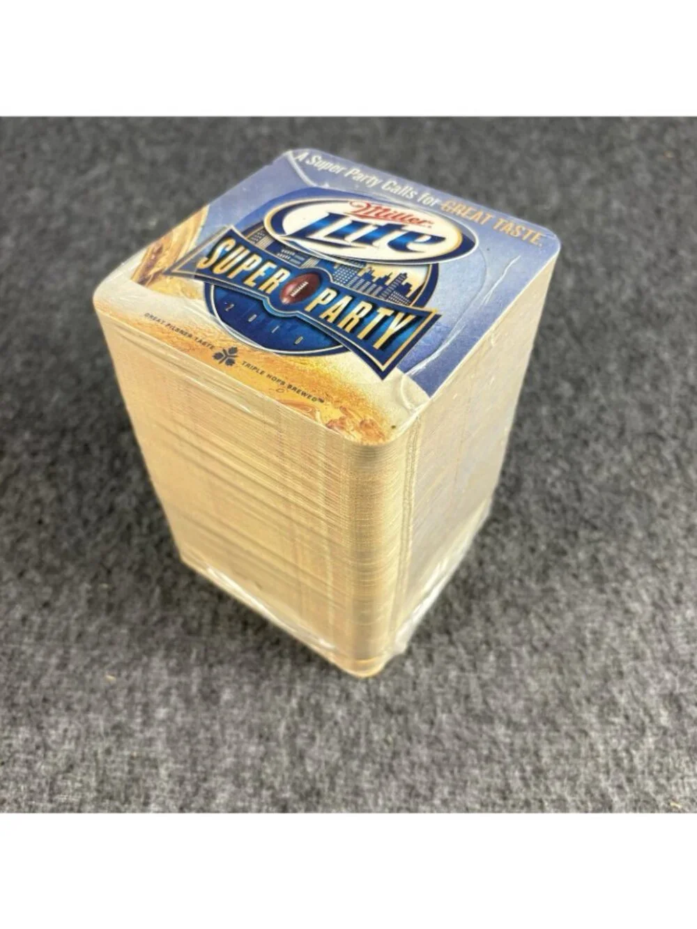 2010 Miller Lite Super Party Super Bowl Coasters Sealed Pack Approx 85